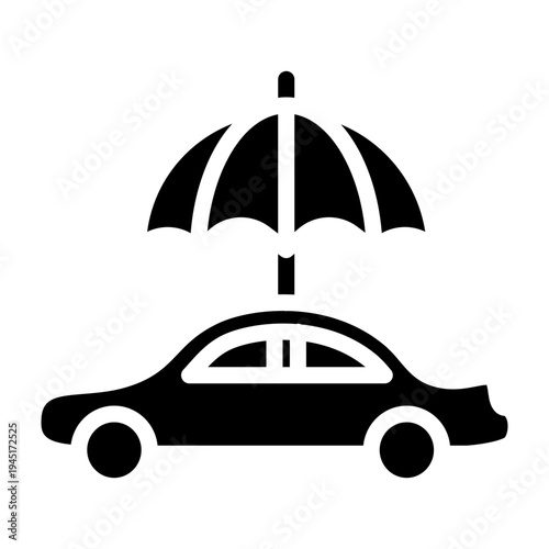 Car Insurance Vector Glyph Icon Design