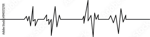 Medical heartbeat vector illustration with ecg monitor lines