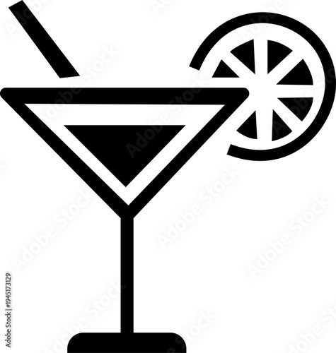 Cocktail glasses icons vector set in line and flat style. Alcohol, juice, beer, margarita, margarita, lemon drink icons with straw, vector illustration. isolated on transparent background