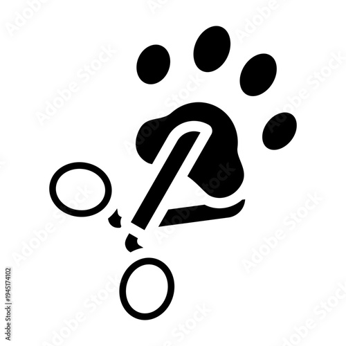 Cat Dryer Vector Glyph Icon Design