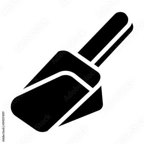 Cat Litter Scoop Vector Glyph Icon Design