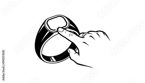 A hand holding a smartwatch with a touchscreen interface