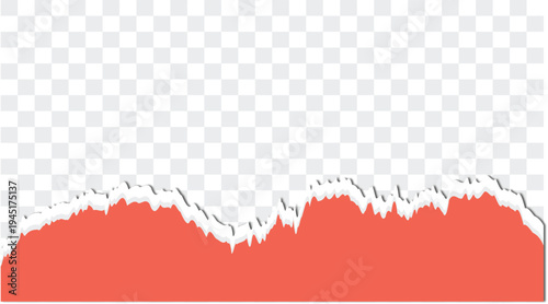 Turn paper vector background, Ripped paper border png transparent background, torn paper vector isload vector illustration.