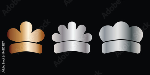Set of Luxury Crown Logo Templates in Black, Gold, and Silver - Minimalist Royal Icons for Premium Branding