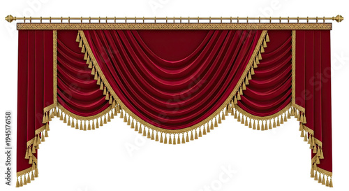red velvet curtain