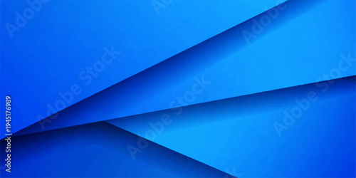A blank 3d blue abstract background template featuring light vector lines and a paper curl corner for a business card or office banner backdrop design