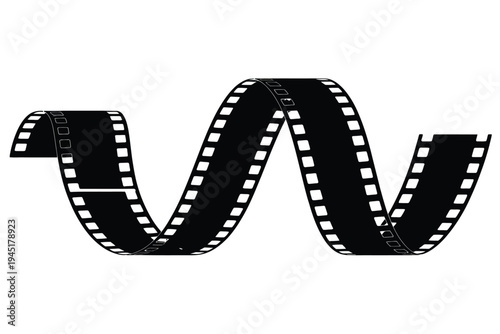 A stylized, abstract representation of a continuous, wavy line with sharp turns. isolated on white background, Vector, illustration