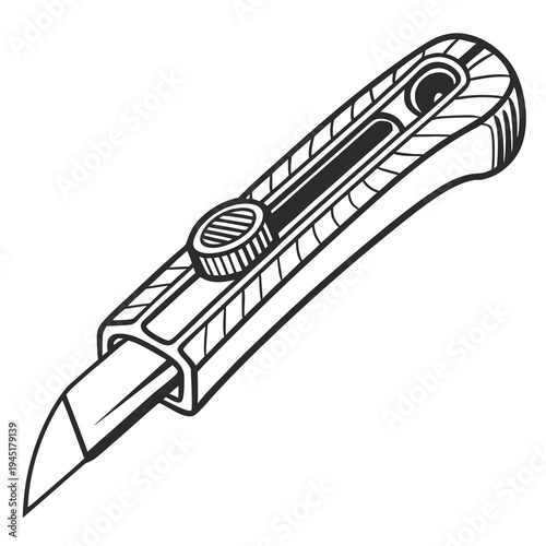 Vector illustration of a utility knife
