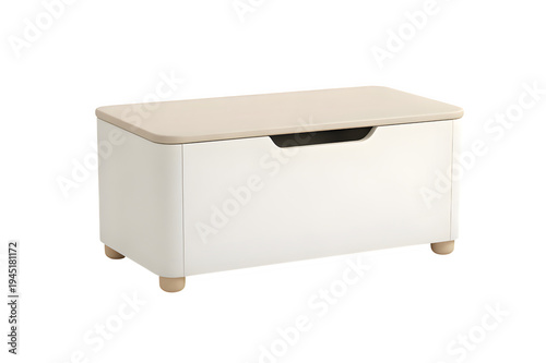 Wallpaper Mural Modern Toy Storage Chest Neutral Pastel Color Smooth Rounded Edges Studio Isolated Torontodigital.ca
