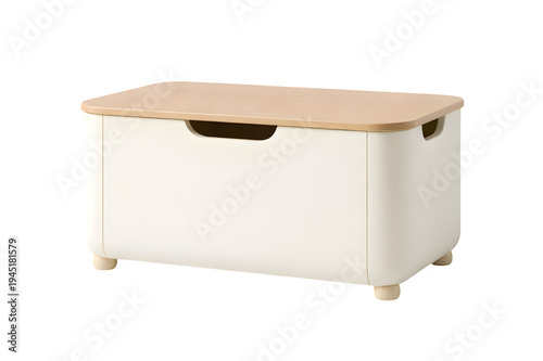 Wallpaper Mural Modern Toy Storage Chest Neutral Pastel Color Smooth Rounded Edges Studio Isolated Torontodigital.ca