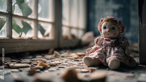 soliloquy. A damaged doll lies abandoned in a room corner, surrounded by broken pieces under soft natural light. wellbeing guides.