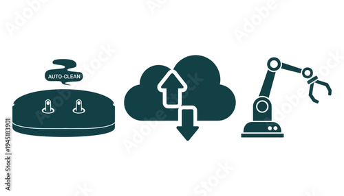 Industrial robot arm and auto clean technology with cloud computing