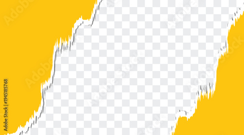 Turn paper vector background, Ripped paper border png transparent background, torn paper vector isload vector illustration.