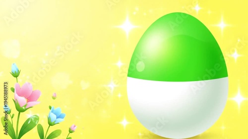 Festive Springtime Easter Egg Illustration