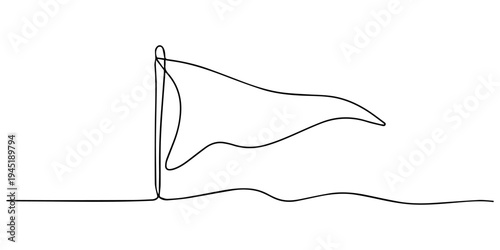 pennant flag, Flag sign icon continuous one line drawing on white background minimalist flag marker symbol outline vector illustration, Glasses symbol. Vector illustration.  illustration of a waving.