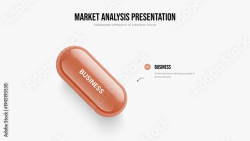 Marketing Report One Element Infographic Frame Template. Investor Planning Slide Layout Vector Illustration. Company Showcase 1 Step Diagram Presentation Design.