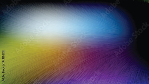 Abstract swirl of radiating lines in pale blues greens and beige tones