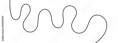 Minimal continuous squiggle cable in a single flowing path.