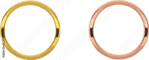 golden ring isolated on white