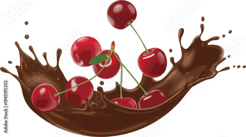 chocolate splash with cherry
