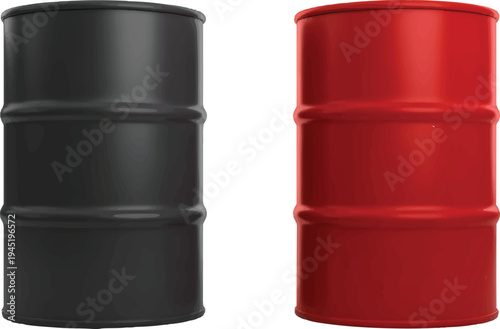 oil barrel isolated on white