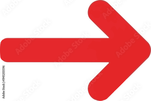 Bold, bright red arrow pointing to the right, indicating direction