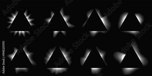 Set of triangle illuminate light frames