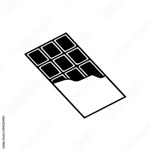 Chocolate Bar Icon – Stylized Vector Design.