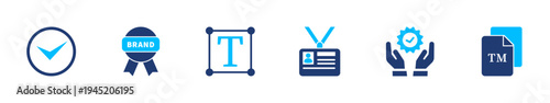 Brand identity icon set. logo, trademark, branding, design, corporate. solid style icon collection.