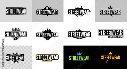 Collection of Streetwear Logos with Urban and Edgy Designs.
