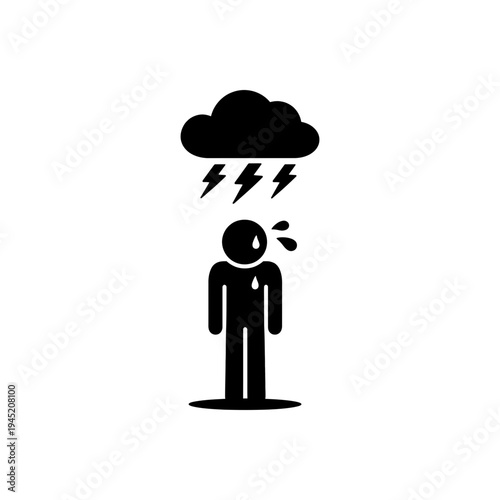 Disturbed Rest Anxiety Storm Icon