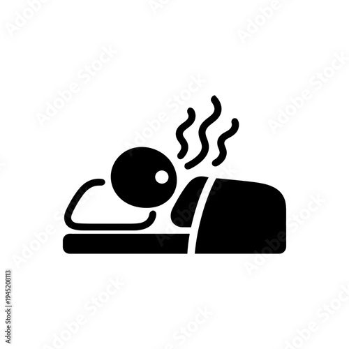 Feverish Restless Sickness Sleep Icon
