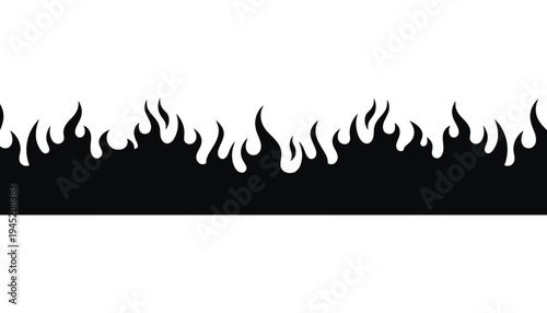 Flame vector silhouette illustration for design and decoration purposes