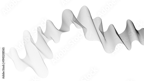 Abstract backdrop with grey wave gradient lines