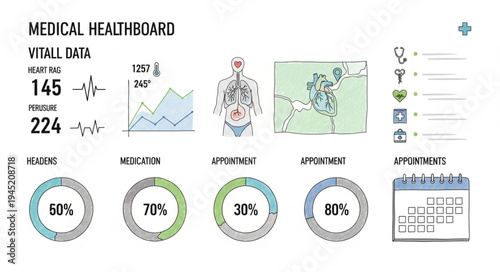 Medical infographic shows 4k video vital data on human body for commercial use in ultra hd original content