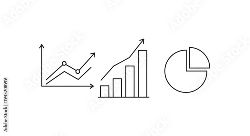 Hand-Drawn Business Charts and Graphs for Data Visualization.