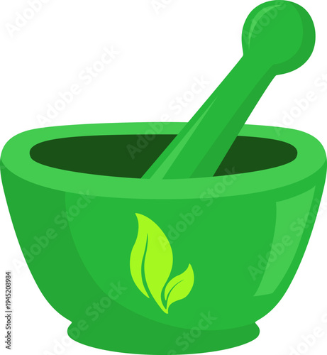 Green Mortar and Pestle Icon