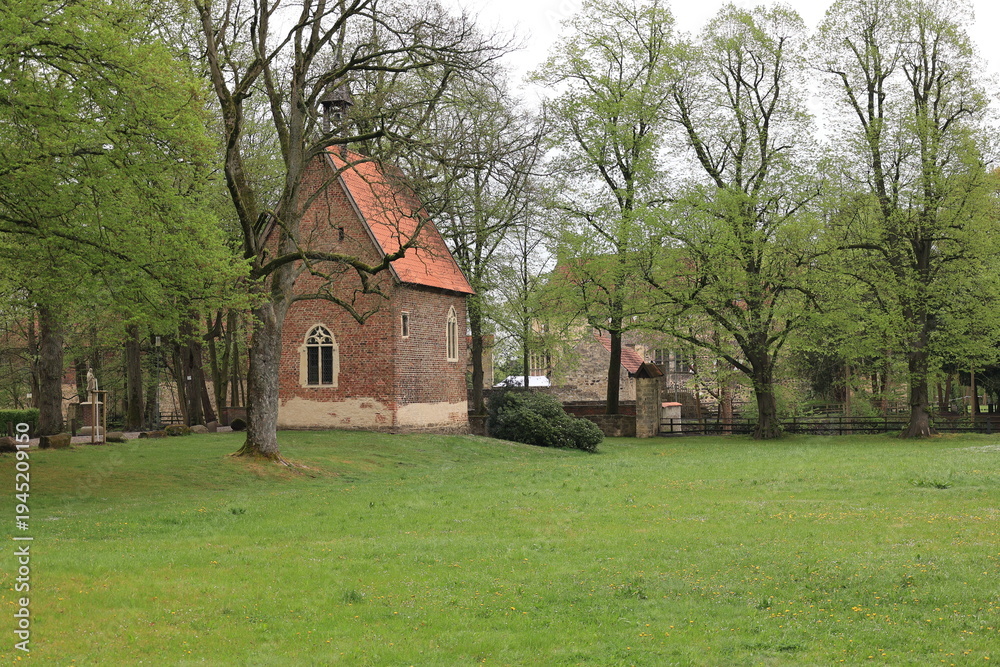 Fototapeta premium Blick auf Burg Vischering in Lüdinghausen im Münsterland 