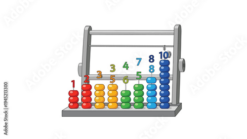 Traditional wooden abacus features colorful beads and numbers to help young children learn basic counting and mathematical operations.