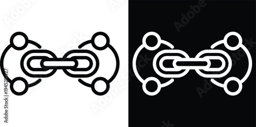 connect Two-tone version in black and white background