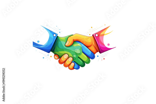 Nice to Meet You Handshake Vector Design