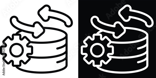 transform Two-tone version in black and white background