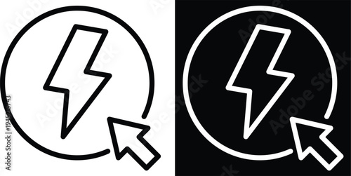 trigger Two-tone version in black and white background