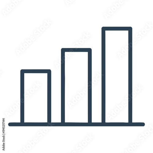Bar Chart Analytics Icon Outline Vector for Business Statistics and Data Analysis