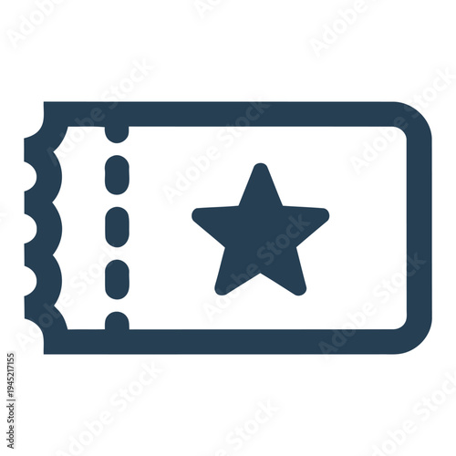 Ticket Coupon Icon Outline Vector for Discount Event Pass or Voucher