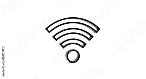 Wifi Symbol Icon, Wireless Network Signal, Internet Connection, Technology Concept