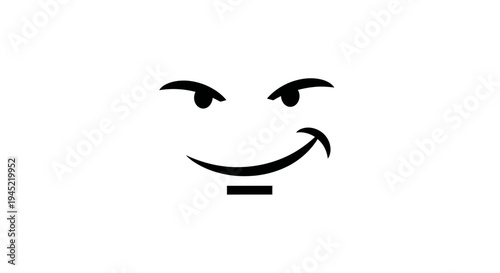 Winking Face Emoji with Mischievous Smile and Raised Eyebrows