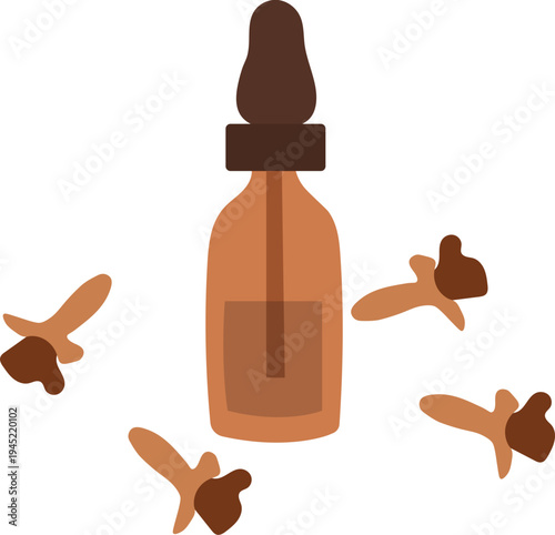 Clove Essential Oil Dropper Bottle