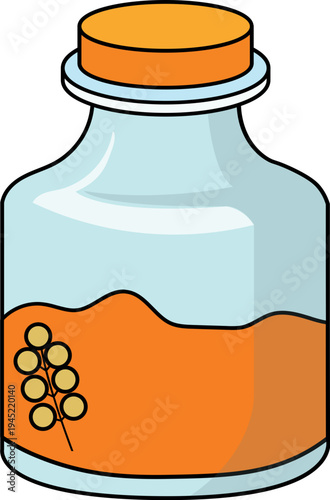 Herbal Tincture Bottle Illustration
