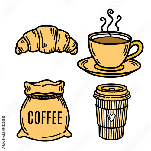 Coffee Shop Menu Vector Elements